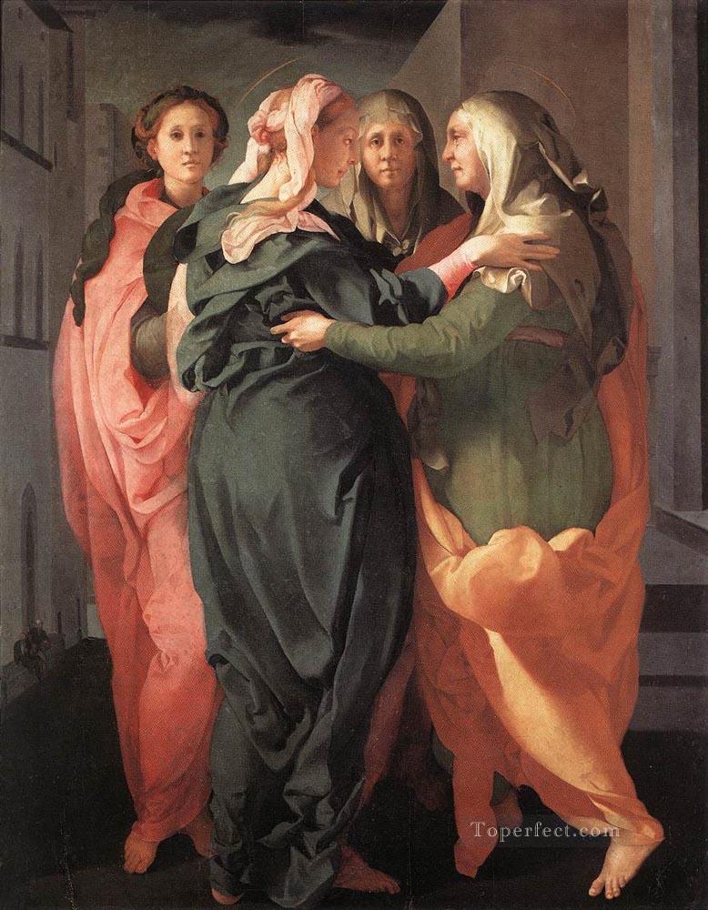 Visitation 1528 portraitist Florentine Mannerism Jacopo da Pontormo Oil Paintings